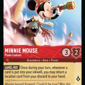 DISNEY LORCANA SINGLE CARDS: AZURITE SEA #245: Minnie Mouse – Pirate Lookout (Super Rare 120/204: NM)