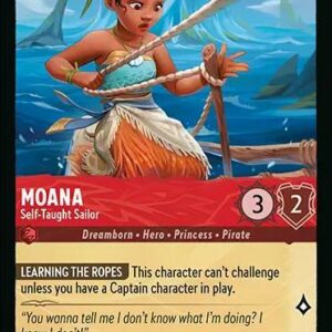 DISNEY LORCANA SINGLE CARDS: AZURITE SEA #249: Moana – Self-Taught Sailor (Common 117/204: NM)