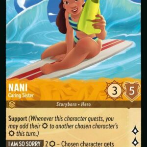 DISNEY LORCANA SINGLE CARDS: AZURITE SEA #269: Nani – Caring Sister (Rare 19/204: NM)