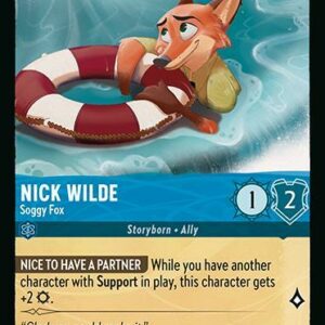DISNEY LORCANA SINGLE CARDS: AZURITE SEA #275: Nick Wilde – Soggy Fox (Common 148/204: NM)