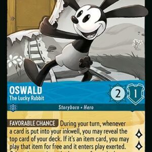 DISNEY LORCANA SINGLE CARDS: AZURITE SEA #279: Oswald – The Lucky Rabbit (Legendary 142/204: NM)