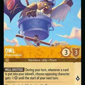 DISNEY LORCANA SINGLE CARDS: AZURITE SEA #281: Owl – Pirate Lookout (Uncommon 1/204: NM)