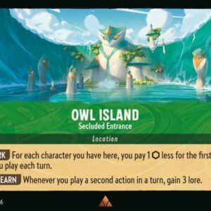 DISNEY LORCANA SINGLE CARDS: AZURITE SEA #283: Owl Island (Rare 102/204: NM)