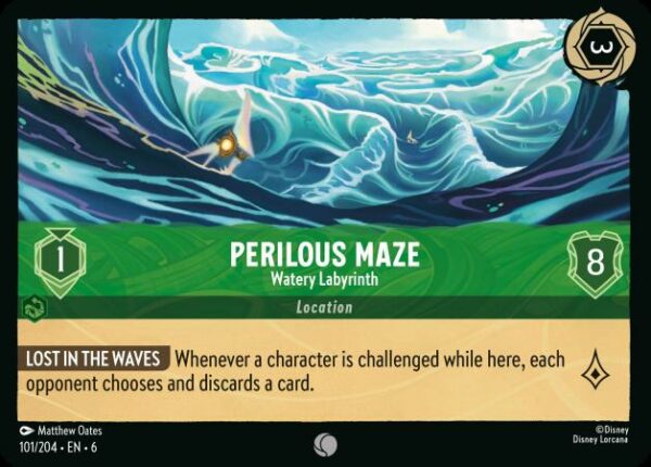 DISNEY LORCANA SINGLE CARDS: AZURITE SEA #284: Perilous Maze (Common Foil 101/204: NM) DISNEY LORCANA SINGLE CARDS: AZURITE SEA #284: Perilous Maze (Common Foil 101/204: NM)