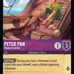 DISNEY LORCANA SINGLE CARDS: AZURITE SEA #291: Peter Pan – Shadow Catcher (Uncommon 58/204: NM)