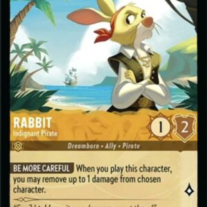 DISNEY LORCANA SINGLE CARDS: AZURITE SEA #310: Rabbit – Indignant Pirate (Common Foil 22/204: NM)