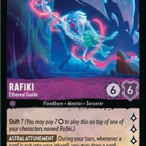 DISNEY LORCANA SINGLE CARDS: AZURITE SEA #312: Rafiki – Ethereal Guide (Rare Foil 52/204: NM)