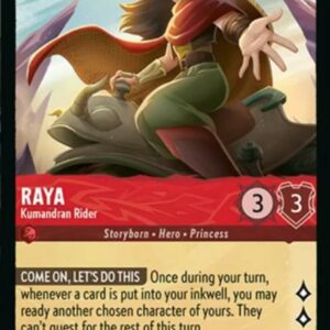 DISNEY LORCANA SINGLE CARDS: AZURITE SEA #319: Raya – Kumandran Rider (Rare 107/204: NM)