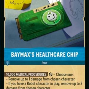 DISNEY LORCANA SINGLE CARDS: AZURITE SEA #32: Baymax’s Healthcare Chip (Common 166/204: NM)