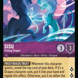DISNEY LORCANA SINGLE CARDS: AZURITE SEA #345: Sisu – Uniting Dragon (Super Rare 54/204: NM)