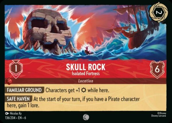 DISNEY LORCANA SINGLE CARDS: AZURITE SEA #346: Skull Rock (Common Foil 136/204: NM)