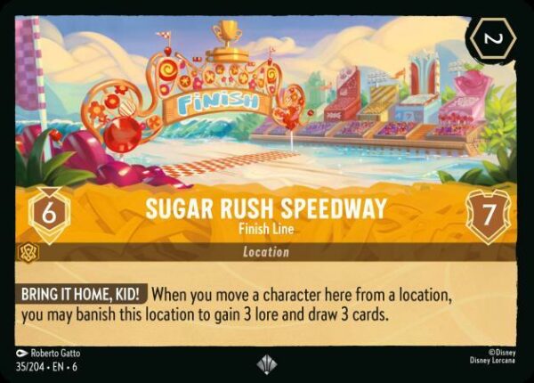 DISNEY LORCANA SINGLE CARDS: AZURITE SEA #356: Sugar Rush Speedway (Super Rare 35/204: NM)