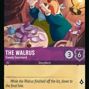 DISNEY LORCANA SINGLE CARDS: AZURITE SEA #368: The Walrus – Greedy Gourmand (Uncommon Foil 46/204: NM) DISNEY LORCANA SINGLE CARDS: AZURITE SEA #368: The Walrus – Greedy Gourmand (Uncommon Foil 46/204: NM)