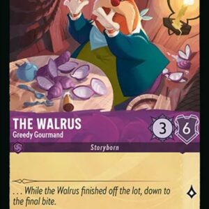 DISNEY LORCANA SINGLE CARDS: AZURITE SEA #369: The Walrus – Greedy Gourmand (Uncommon 46/204: NM)