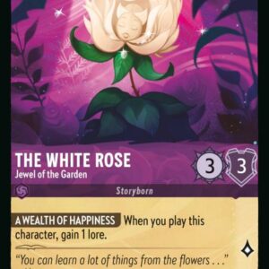 DISNEY LORCANA SINGLE CARDS: AZURITE SEA #371: The White Rose – Jewel of the Garden (Common 40/204: NM)
