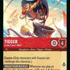 DISNEY LORCANA SINGLE CARDS: AZURITE SEA #379: Tigger – In the Crow’s Nest (Rare 126/204: NM) DISNEY LORCANA SINGLE CARDS: AZURITE SEA #379: Tigger – In the Crow’s Nest (Rare 126/204: NM)