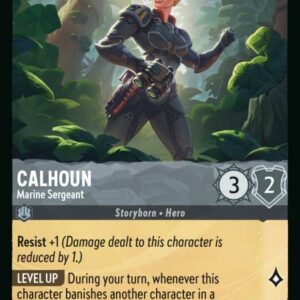 DISNEY LORCANA SINGLE CARDS: AZURITE SEA #40: Calhoun – Marine Sergeant (Rare 191/204: NM)