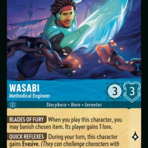 DISNEY LORCANA SINGLE CARDS: AZURITE SEA #401: Wasabi – Methodical Engineer (Uncommon Foil 149/204: NM) DISNEY LORCANA SINGLE CARDS: AZURITE SEA #401: Wasabi – Methodical Engineer (Uncommon Foil 149/204: NM)