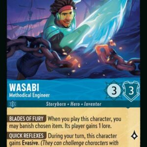DISNEY LORCANA SINGLE CARDS: AZURITE SEA #402: Wasabi – Methodical Engineer (Uncommon 149/204: NM) DISNEY LORCANA SINGLE CARDS: AZURITE SEA #402: Wasabi – Methodical Engineer (Uncommon 149/204: NM)