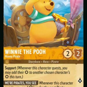 DISNEY LORCANA SINGLE CARDS: AZURITE SEA #409: Winnie the Pooh – Hunny Pirate (Rare 3/204: NM) DISNEY LORCANA SINGLE CARDS: AZURITE SEA #409: Winnie the Pooh – Hunny Pirate (Rare 3/204: NM)