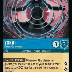 DISNEY LORCANA SINGLE CARDS: AZURITE SEA #414: Yokai – Enigmatic Inventor (Uncommon 143/204: NM) DISNEY LORCANA SINGLE CARDS: AZURITE SEA #414: Yokai – Enigmatic Inventor (Uncommon 143/204: NM)