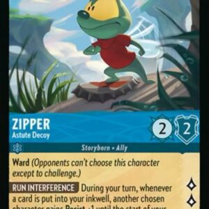 DISNEY LORCANA SINGLE CARDS: AZURITE SEA #426: Zipper – Astute Decoy (Rare 141/204: NM)