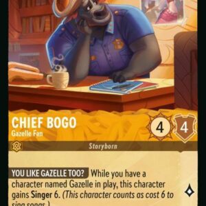 DISNEY LORCANA SINGLE CARDS: AZURITE SEA #49: Chief Bogo – Gazelle-Fan (Common 11/204: NM)