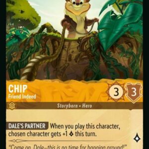 DISNEY LORCANA SINGLE CARDS: AZURITE SEA #51: Chip – Friend Indeed (Common 6/204: NM)