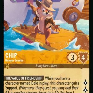 DISNEY LORCANA SINGLE CARDS: AZURITE SEA #53: Chip – Ranger Leader (Uncommon 12/204: NM)