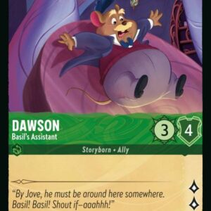 DISNEY LORCANA SINGLE CARDS: AZURITE SEA #68: Dawson – Basil’s Assistant (Common Foil 77/204: NM)