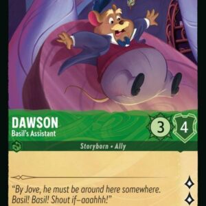 DISNEY LORCANA SINGLE CARDS: AZURITE SEA #69: Dawson – Basil’s Assistant (Common 77/204: NM)
