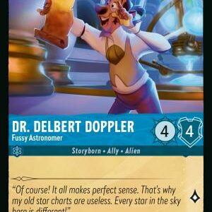 DISNEY LORCANA SINGLE CARDS: AZURITE SEA #74: Dr. Delber Doppler – Fussy Astronomer (Uncommon Foil 152: NM