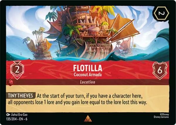 DISNEY LORCANA SINGLE CARDS: AZURITE SEA #80: Flotilla (Rare Foil 135/204: NM)