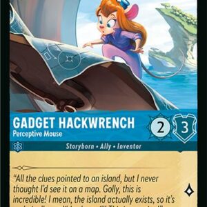 DISNEY LORCANA SINGLE CARDS: AZURITE SEA #89: Gadget Hackwrench – Perceptive Mouse (Common Foil 151/204 NM