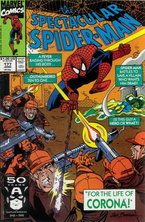 SPECTACULAR SPIDER-MAN (1976-1998,2011 SERIES) #177: 2nd appearance of Corona