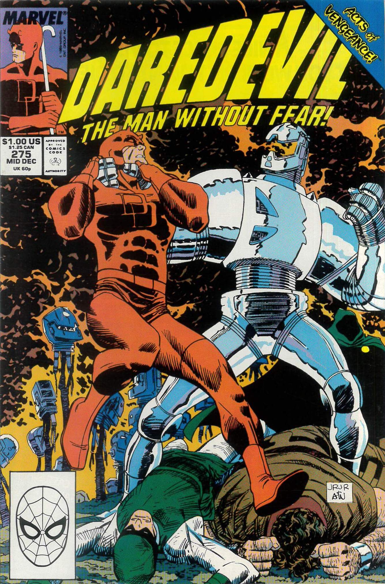 DAREDEVIL (1964-2018 SERIES) #275: Doctor Doom: Ultron: Inhumans: Karnak: Gorgon: Lockjaw: DAREDEVIL (1964-2018 SERIES) #275: Doctor Doom: Ultron: Inhumans: Karnak: Gorgon: Lockjaw: