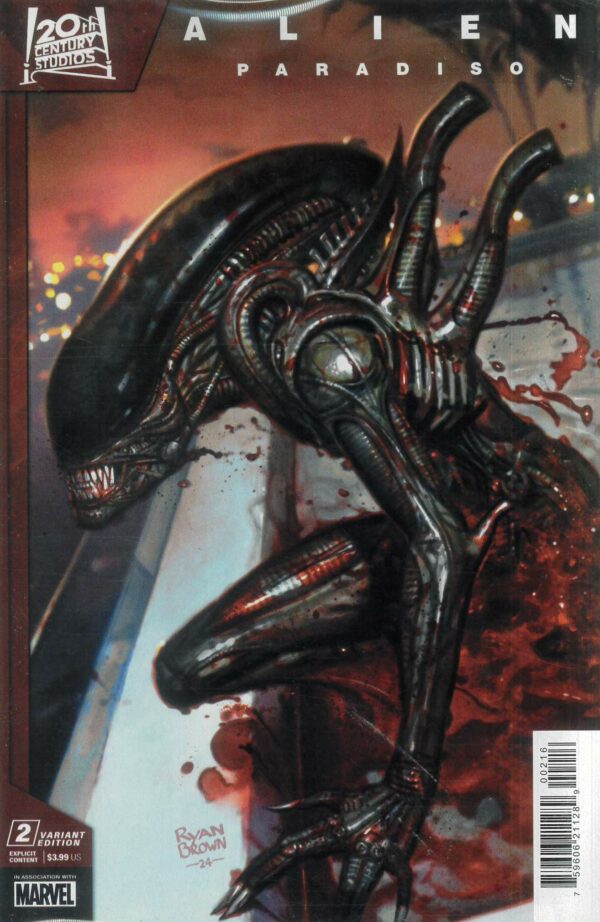 ALIEN: PARADISO #2: Ryan Brown RI cover P