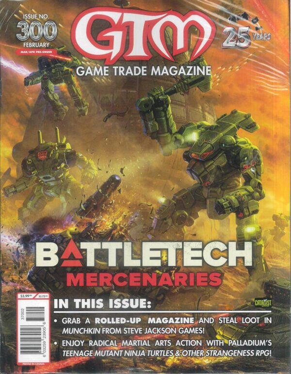 GAME TRADE MAGAZINE (GMT) #300: Munchkin Rolled Up Magazine card