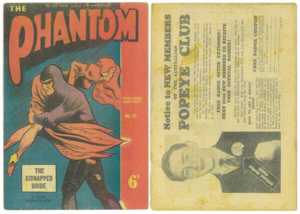 PHANTOM (1948 SERIES) #21: tear through book, small piece bc missing – VG
