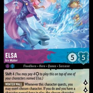 DISNEY LORCANA SINGLE CARDS: ARCHAZIA’S ISLAND #103: Elsa – Ice Maker (Super Rare 69/204: NM)