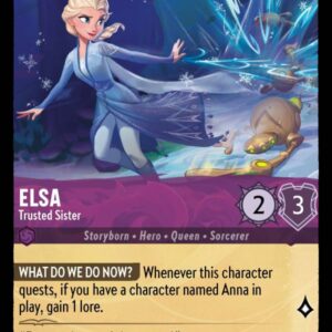 DISNEY LORCANA SINGLE CARDS: ARCHAZIA’S ISLAND #106: Elsa – Trusted Sister (Common Foil 55/204: NM)