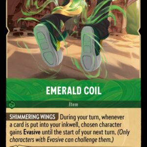 DISNEY LORCANA SINGLE CARDS: ARCHAZIA’S ISLAND #107: Emerald Coil (Uncommon 120/204: NM)