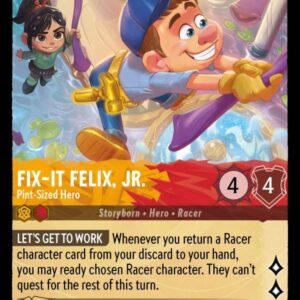 DISNEY LORCANA SINGLE CARDS: ARCHAZIA’S ISLAND #114: Fix-It Felix, Jr. – Pint-Sized Hero (Uncommon Foil 22/204: N