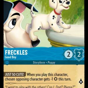 DISNEY LORCANA SINGLE CARDS: ARCHAZIA’S ISLAND #115: Freckles – Good Boy (Common 168/204: NM) DISNEY LORCANA SINGLE CARDS: ARCHAZIA’S ISLAND #115: Freckles – Good Boy (Common 168/204: NM)