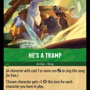 DISNEY LORCANA SINGLE CARDS: ARCHAZIA’S ISLAND #139: He’s A Tramp (Common 117/204: NM)