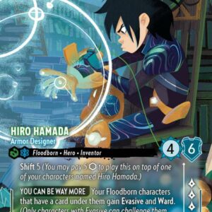 DISNEY LORCANA SINGLE CARDS: ARCHAZIA’S ISLAND #141: Hiro Hamada – Armor Designer (Enchanted Holofoil 214/204: NM