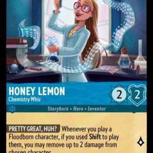 DISNEY LORCANA SINGLE CARDS: ARCHAZIA’S ISLAND #147: Honey Lemon – Chemistry Wiz (Common Foil 169/204: NM)