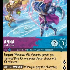 DISNEY LORCANA SINGLE CARDS: ARCHAZIA’S ISLAND #15: Anna – Ice Breaker (Uncommon Foil 72/204: NM)