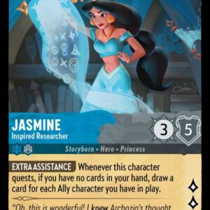 DISNEY LORCANA SINGLE CARDS: ARCHAZIA’S ISLAND #162: Jasmine – Inspired Researcher (Rare Foil 173/204: NM)