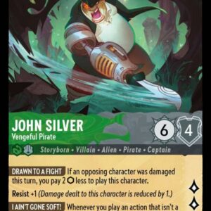 DISNEY LORCANA SINGLE CARDS: ARCHAZIA’S ISLAND #165: John Silver – Vengeful Pirate (Rare 109/204: NM)